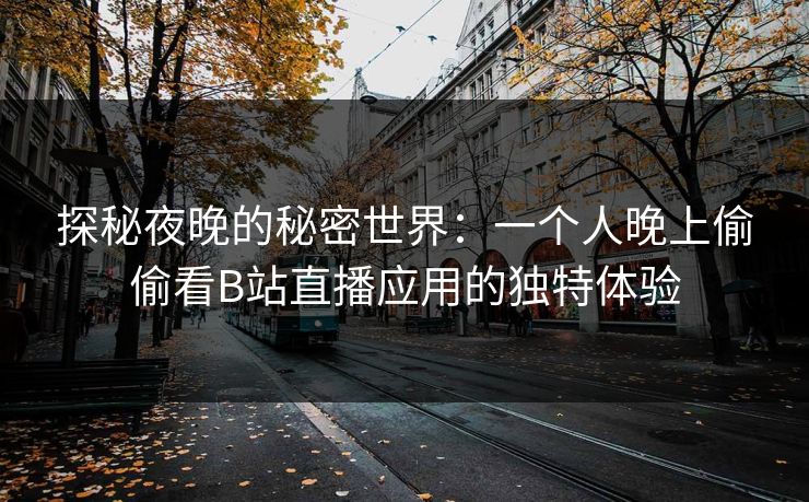 探秘夜晚的秘密世界：一个人晚上偷偷看B站直播应用的独特体验